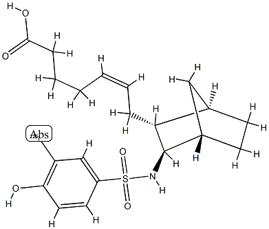 7-(3-iodo-4-hydroxyphenylsulfonylamino(2.2.1)-bicyclohept-2-yl)heptenoic acid分子式结构图