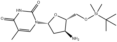 3'-Amino-5'-O-tert-butyldimethylsilyl-3'-deoxythymidine分子式结构图