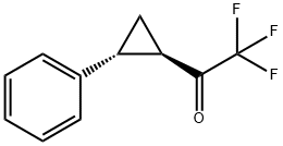 Ethanone, 2,2,2-trifluoro-1-(2-phenylcyclopropyl)-, (1R-trans)- (9CI)分子式结构图