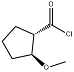 Cyclopentanecarbonyl chloride, 2-methoxy-, (1S-trans)- (9CI)分子式结构图