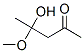 2-Pentanone, 4-hydroxy-4-methoxy- (9CI)分子式结构图