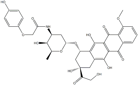 doxorubicin-N-4-hydroxyphenoxyacetamide分子式结构图