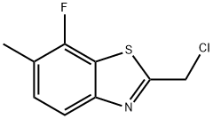 Benzothiazole, 2-(chloromethyl)-7-fluoro-6-methyl- (9CI)分子式结构图