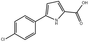 5-(4-氯苯基)-1H-吡咯-2-甲酸分子式结构图