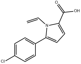 5-(4-氯苯基)-1-乙烯基-1H-吡咯-2-羧酸分子式结构图