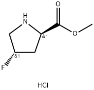 (2R,4S)-反式-4-氟-L-脯氨酸甲酯盐酸盐分子式结构图