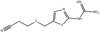 1-(5-(((2-氨基乙基)硫基)甲基)噻唑-2-基)胍分子式结构图