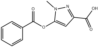 5-Benzoyloxy-1-methyl-1H-pyrazole-3-carboxylic acid分子式结构图