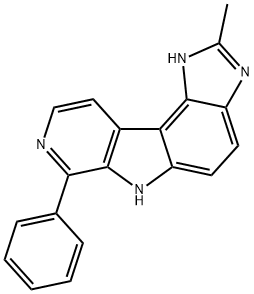 Pyrido[4,3:4,5]pyrrolo[3,2-e]benzimidazole,  1,6-dihydro-2-methyl-7-phenyl-分子式结构图