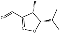 3-Isoxazolecarboxaldehyde, 4,5-dihydro-4-methyl-5-(1-methylethyl)-, cis- (9CI)分子式结构图