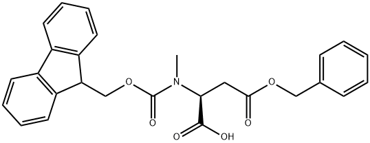 FMOC-MEASP(OBN)-OH FMOC-N-ME-ASP(OBZL)-OHFMOC-N-甲基L-天冬氨酸4-苄酯分子式结构图