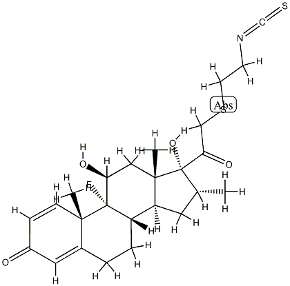 dexamethasone 21-(beta-isothiocyanatoethyl)thioether分子式结构图