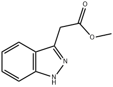 甲基 2-(1H-吲唑-3-基)乙酸酯分子式结构图