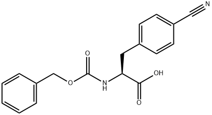 (S)-2-(((Benzyloxy)carbonyl)amino)-3-(4-cyanophenyl)propanoic acid分子式结构图