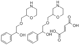 alpha-((2-Morpholinylmethoxy)methyl)benzenemethanol (E)-2-butenedioate  (2:1) (salt)分子式结构图