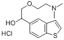 alpha-((2-(Dimethylamino)ethoxy)methyl)benzo(b)thiophene-5-methanol hy drochloride分子式结构图