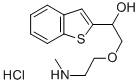 alpha-((2-(Methylamino)ethoxy)methyl)benzo(b)thiophene-2-methanol hydr ochloride分子式结构图