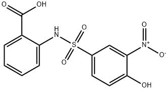 2-硝基苯酚-4-(2-羧基)磺酸苯胺分子式结构图