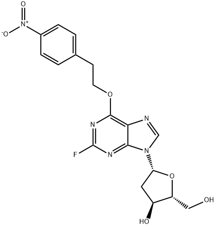 2-Fluoro-6-O-[2-(4-nitrophenyl)ethyl]-2'-dexoyinosine分子式结构图