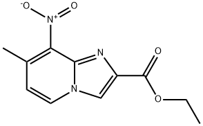 7-甲基-8-硝基咪唑并[1,2-A]吡啶-2-甲酸乙酯分子式结构图