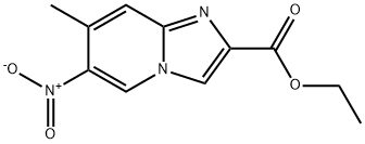 ETHYL 7-METHYL-6-NITROIMIDAZO[1,2-A]PYRIDINE-2-CARBOXYLATE分子式结构图