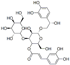 [(2R,3R,4S,5R,6R)-6-[(2S)-2-(3,4-dihydroxyphenyl)-2-hydroxy-ethoxy]-5-hydroxy-2-(hydroxymethyl)-4-[(2S,3R,4S,5R,6R)-3,4,5-trihydroxy-6-(hydroxymethyl)oxan-2-yl]oxy-oxan-3-yl] 3-(3,4-dihydroxyphenyl)prop-2-enoate分子式结构图