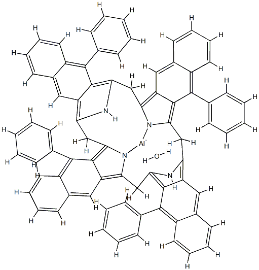 5,14,23,32-四苯基-2,3-萘酞菁氢氧化铝分子式结构图