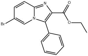 2-ethoxycarbonyl-3-phenyl-6-bromoimidazo<1,2-a>pyridine分子式结构图