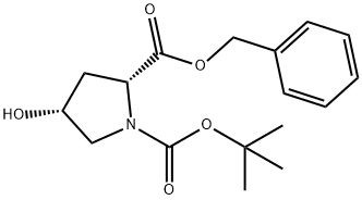 2-苄基1-(叔丁基)(2R,4R)-4-羟基吡咯烷-1,2-二羧酸酯分子式结构图