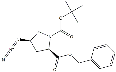 (4R)-1-Boc-4-azido-D-proline benzyl ester分子式结构图