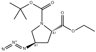 (4R)-1-Boc-4-azido-L-proline ethyl ester分子式结构图