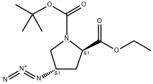 (4S)-1-Boc-4-azido-D-proline ethyl ester分子式结构图