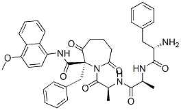 glutaryl-phenylalanyl-alanyl-alanyl-phenylalanine 4-methoxynaphthylamide分子式结构图