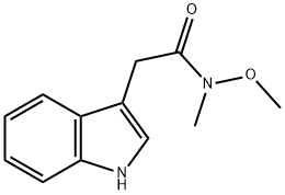 2-(1H-吲哚-3-基)-N-甲氧基-N-甲基乙酰胺分子式结构图