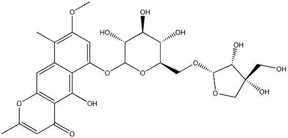 quinquangulin-6-apiofuranosyl-(1-6)-glucopyranoside分子式结构图