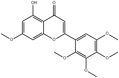 5-羟基-7-甲氧基-2-(2,3,4,5-四甲氧基苯基)-4H-1-苯并吡喃-4-酮分子式结构图