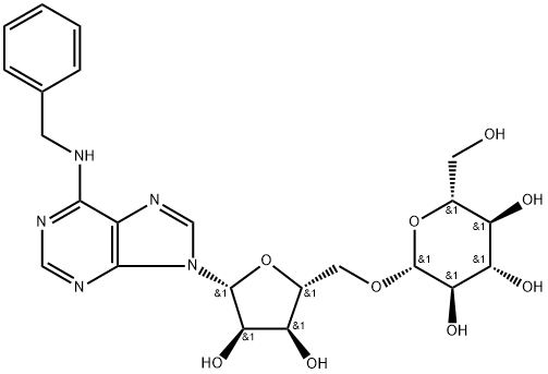 ADENOSINE,5'-O-Β-D-GLUCOPYRANOSYL-N(PHENYLMETHYL)-(9CI)分子式结构图