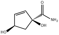 2-Cyclopentene-1-carboxamide,1,4-dihydroxy-,(1S,4R)-(9CI)分子式结构图