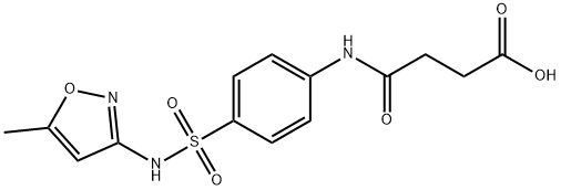 4-(4-{[(5-methyl-3-isoxazolyl)amino]sulfonyl}anilino)-4-oxobutanoic acid分子式结构图