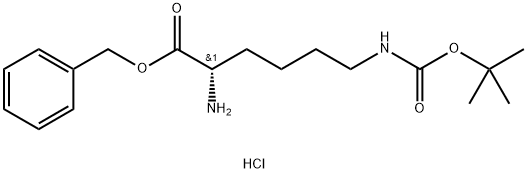 N6-[叔丁氧羰基]-L-赖氨酸苄酯单盐酸盐分子式结构图