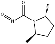 1-Pyrrolidinecarboxaldehyde,2,5-dimethyl-alpha-nitroso-,(2R-trans)-(9CI)分子式结构图