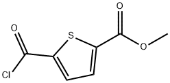 2-Thiophenecarboxylic acid, 5-(chlorocarbonyl)-, methyl ester (9CI)分子式结构图