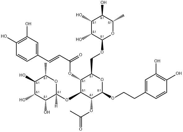 2-乙酰基金石蚕苷分子式结构图