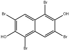 1,3,5,7-四溴-2,6-萘二醇分子式结构图