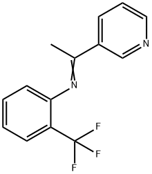 N-<1-(3-PYRIDYL)ETHYLIDENE>-2-(TRIFLUOROMETHYL)ANILINE分子式结构图