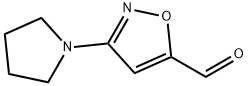 5-Isoxazolecarboxaldehyde,3-(1-pyrrolidinyl)-(9CI)分子式结构图