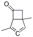 1,4-Dimethylbicyclo[3,2,0]hepten-3-en-6-one分子式结构图