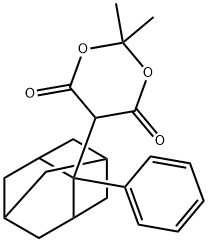 2,2-dimethyl-5-(2-phenyl-2-adamantyl)-1,3-dioxane-4,6-dione分子式结构图