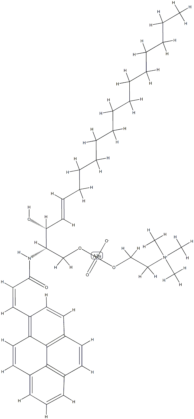 N-(3-(1-pyrene)propenoyl)sphingomyelin分子式结构图