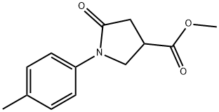 1-(4-甲基苯基)-5-氧代吡咯烷-3-羧酸甲酯分子式结构图